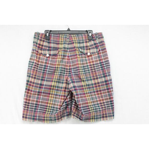 VTG Polo Ralph Lauren India Madras Plaid Bleeker Shorts Mens Size 34 Preppy - Picture 2 of 8